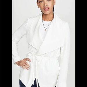 Club Monaco White Cadee Belted Blazer
